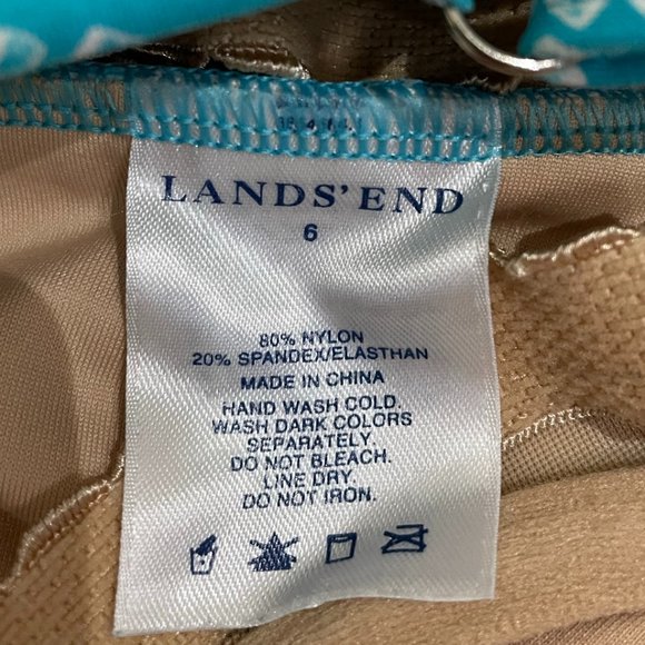 Lend's End Women's Adjustable V-neck One Piece Swimsuit Adjustable Straps Size 6 - Picture 6 of 6